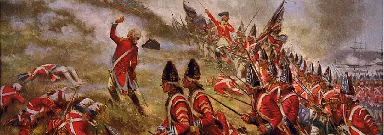 Battle of Bunker Hill. Painting by Edward Percy Moran.